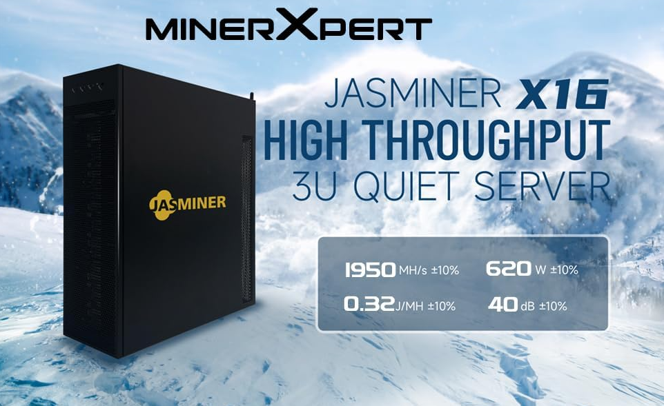 Jasminer X16-Q home crypto miner setup