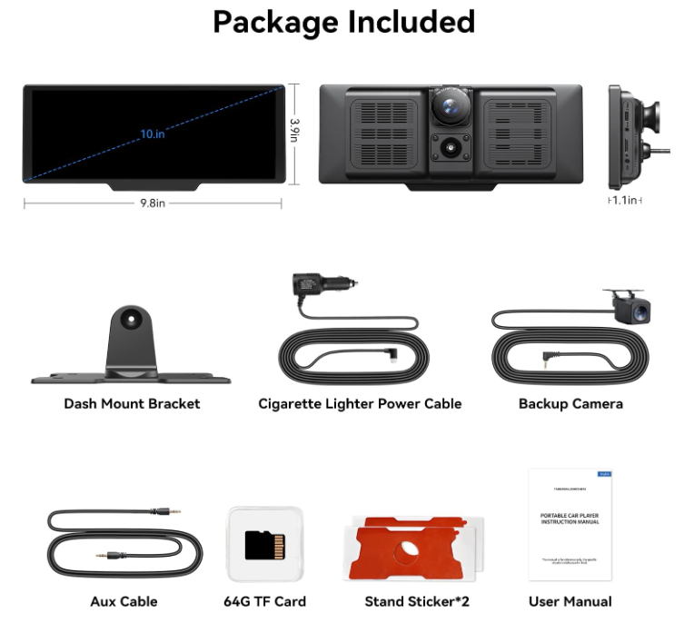 10.26'' Wireless CarPlay Screen